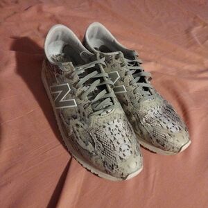 Snake print sneakers